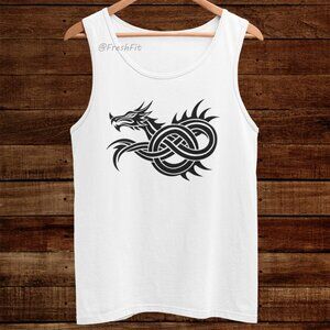 🆕Dragon White Tank Top
